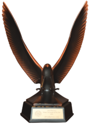 U.S. Department of the Treasury Small Business Prime Contractor 2016, an eagle trophy on a stand